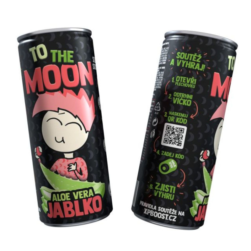 Mr. Moon ovocný nealkoholický nápoj s Aloe Vera a Jablko - 0,25ml