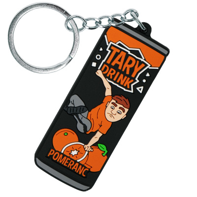 Přívěšek klíčenka - design Tary drink pomeranč