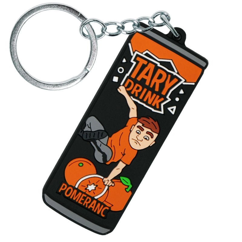 Přívěšek klíčenka - design Tary drink pomeranč