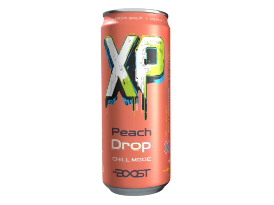 XP BOOST drink - dětský bylinný nápoj Peach drop 330ml