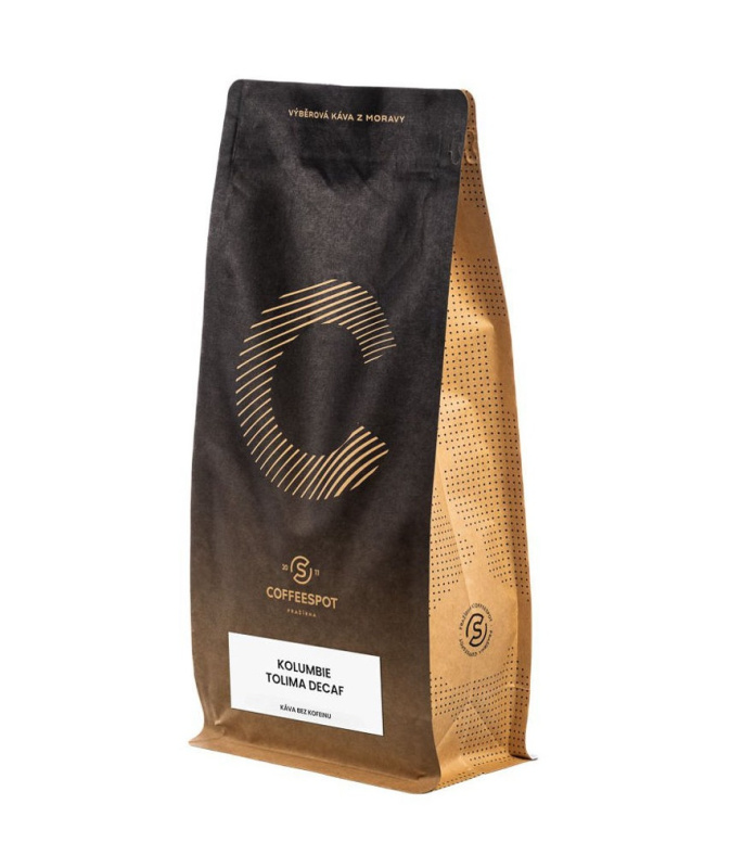 Coffeespot Kolumbie Tolima Decaf zrnková káva 1000 g