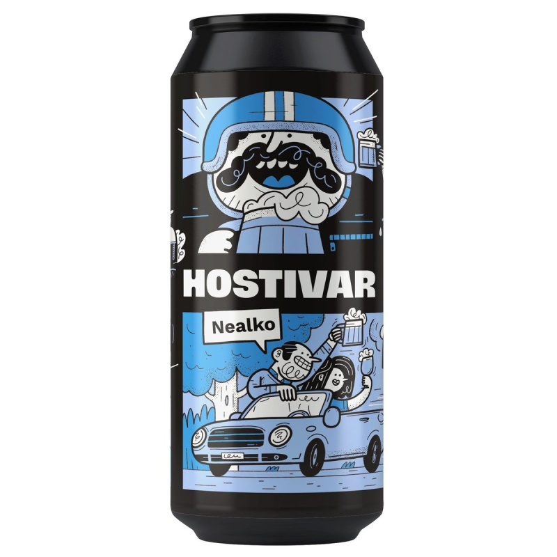 Hostivar Nealko plech nealkoholické pivo