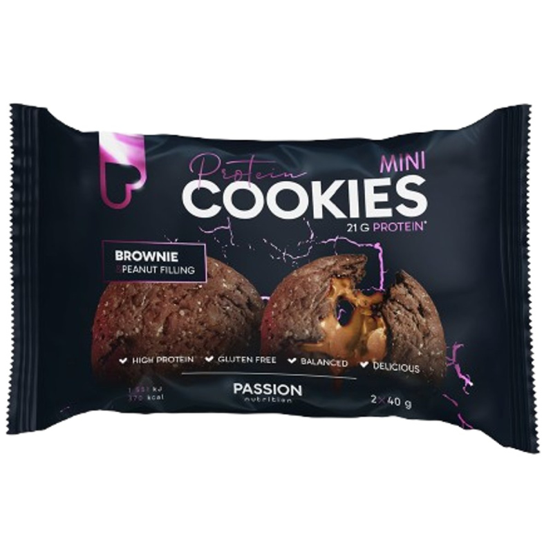 Passion Nutrition Plněné proteinové pečené cookies s čokoládou a arašídovou náplní
