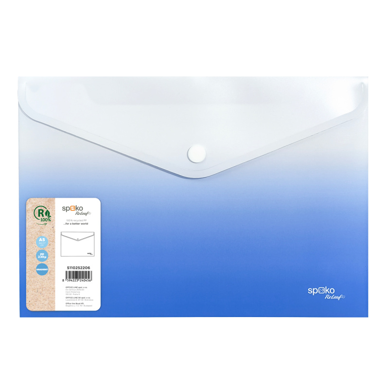 Desky s drukem Spoko ReLeaf A5 PP 1 ks Gradient - modré