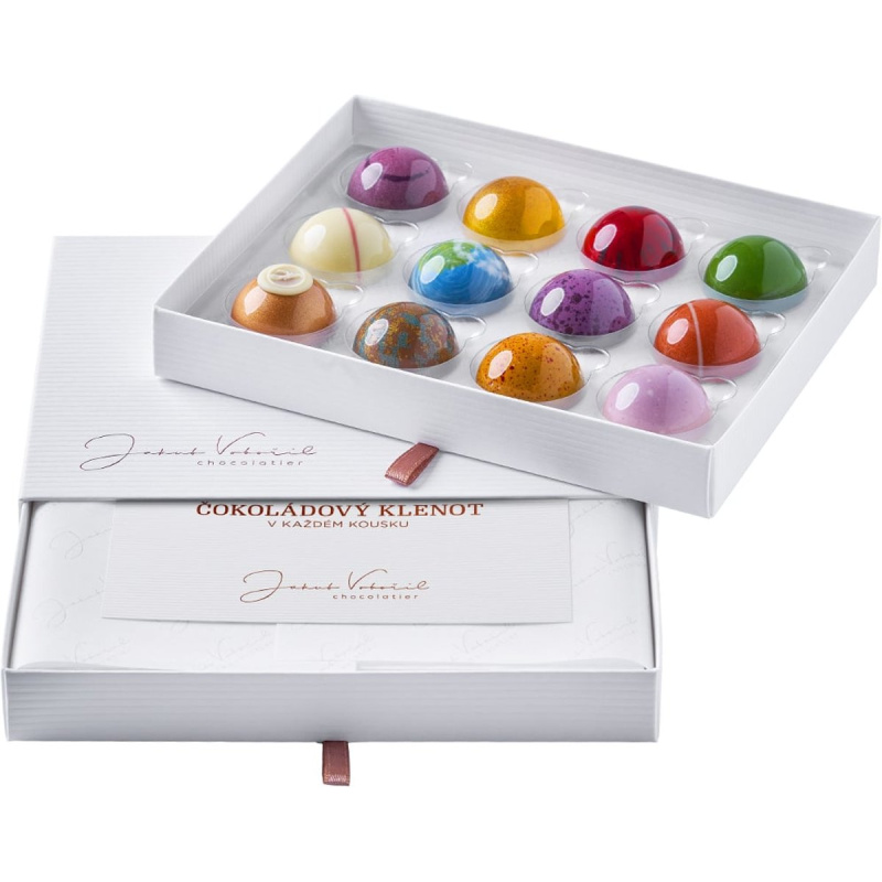 Jakub Vobořil chocolatier Kolekce 12 čokoládových pralinek