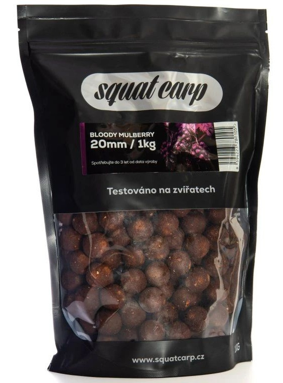 Squat carp boilies bloody mulberry - 5 kg 20 mm