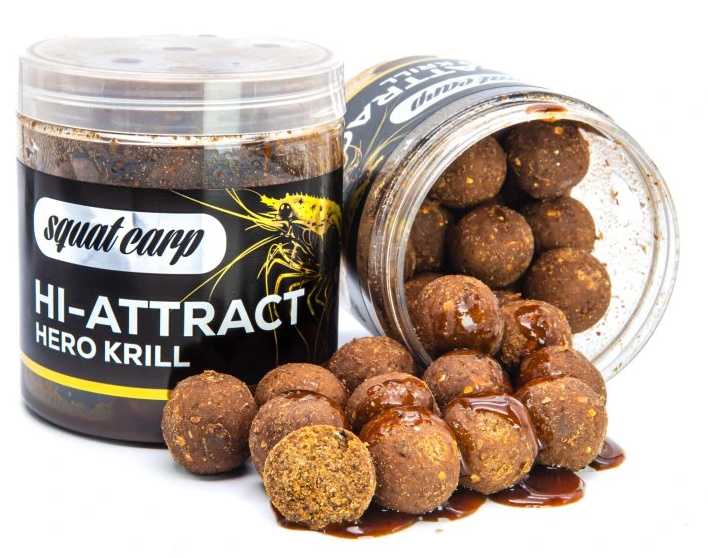 Squat carp boilies v dipu hi-attract hero krill 220 g - 24 mm