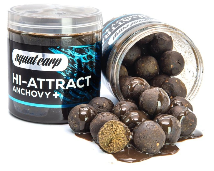 Squat carp boilies v dipu hi-attract anchovy+ 220 g - 20 mm