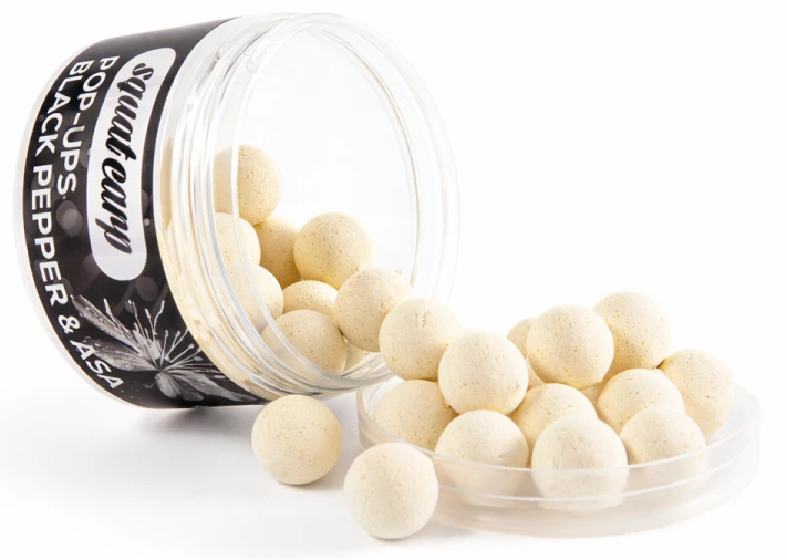 Squat carp plovoucí boilies pop-up black pepper & asa 60 g - 12 mm