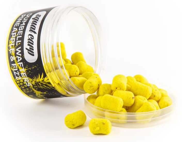 Squat carp vyvážené boilies wafters dumbells pineapple fizz 55 g 10x16 mm