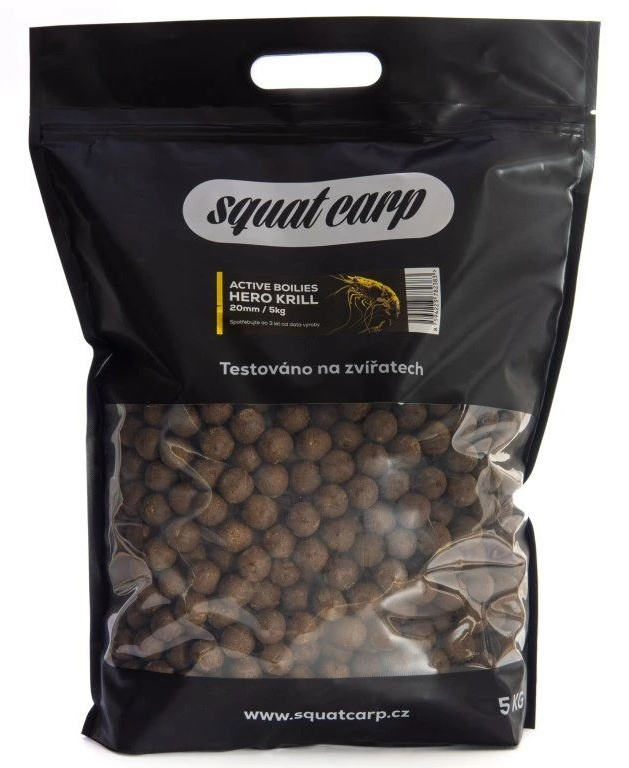 Squat carp active boilies hero krill - 1 kg 24 mm