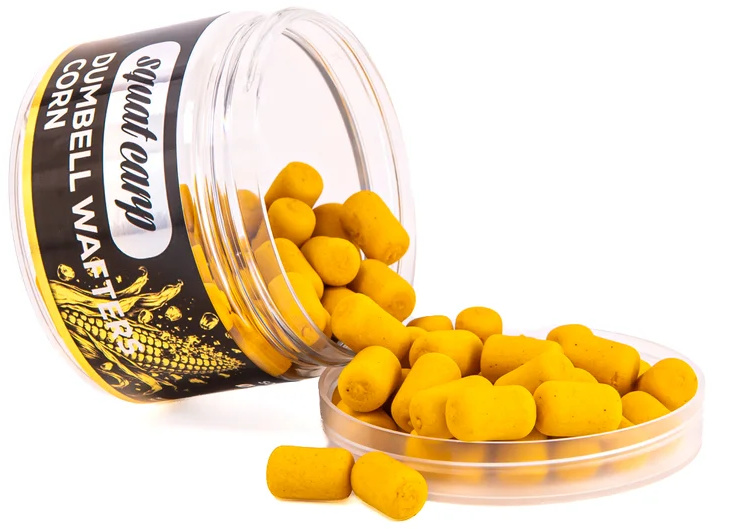 Squat carp vyvážené boilies wafters dumbells corn 55 g 10x16 mm