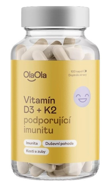 OlaOla Vitamin D3+K2 cps.100