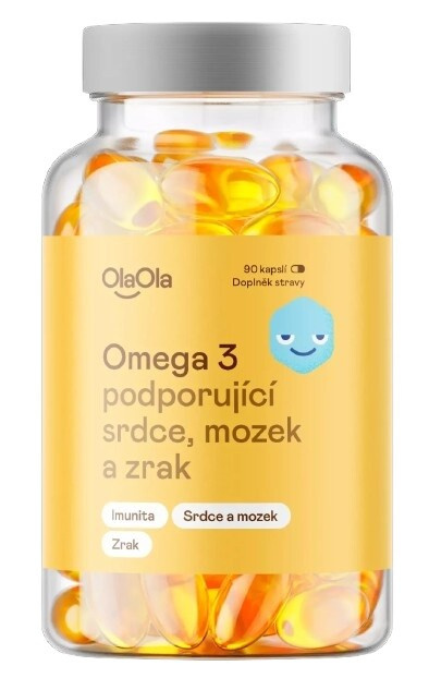 OlaOla Omega 3 podporující srdce, mozek a zrak 90 kapslí
