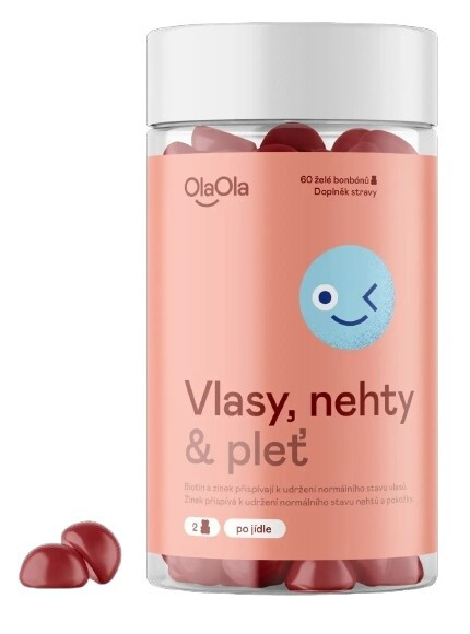 OlaOla Podpora zdravých vlasů, nehtů a pleti 60 želé bonbonů