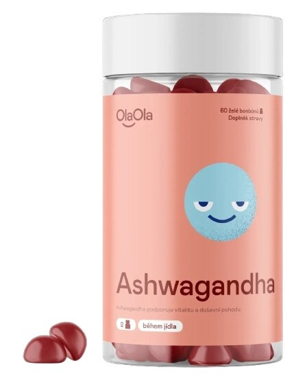 OlaOla Želé Ashwagandha podporující zdravý životní styl 60 kusů