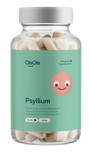 OlaOla Psyllium podporující funkci střev 100 kapslí