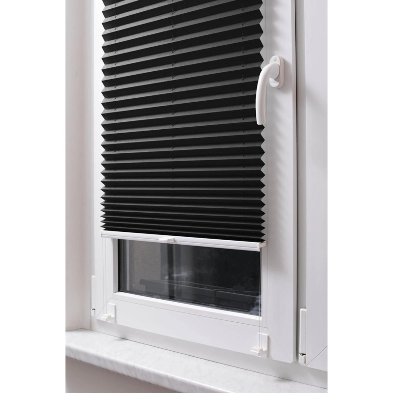 STUZA Plisé roleta EasyFix, černá, 50 x 130 cm