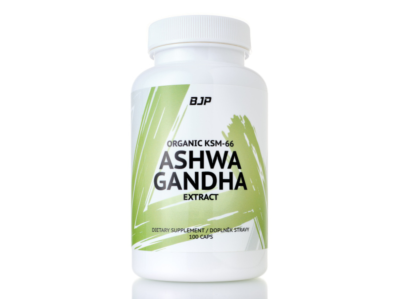 BJP Ashwagandha KSM-66 BIO, 100 rostlinných kapslí