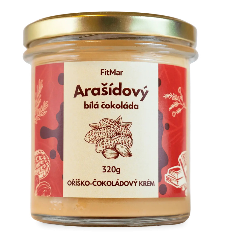 Arašídový krém s bílou čokoládou