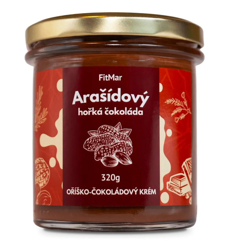 Arašídový krém s hořkou čokoládou