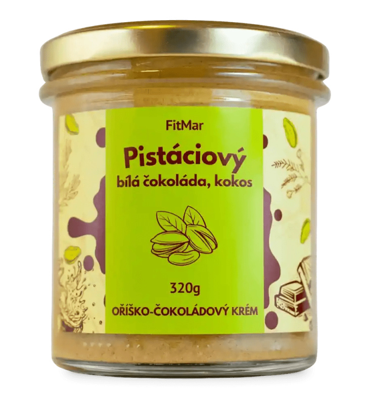 Pistáciový krém s kokosem a bílou čokoládou