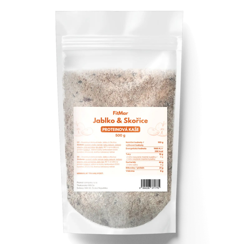 FitMar Proteinová ovesná kaše jablko a skořice 500 g
