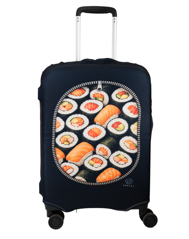 Elastický obal na kufr - “Kufr plný sushi” - Abbara Velikost: L