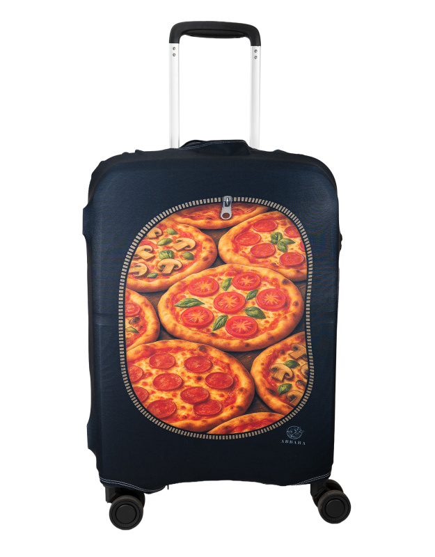 Elastický obal na kufr - "Kufr plný pizzy" - Abbara Velikost: L