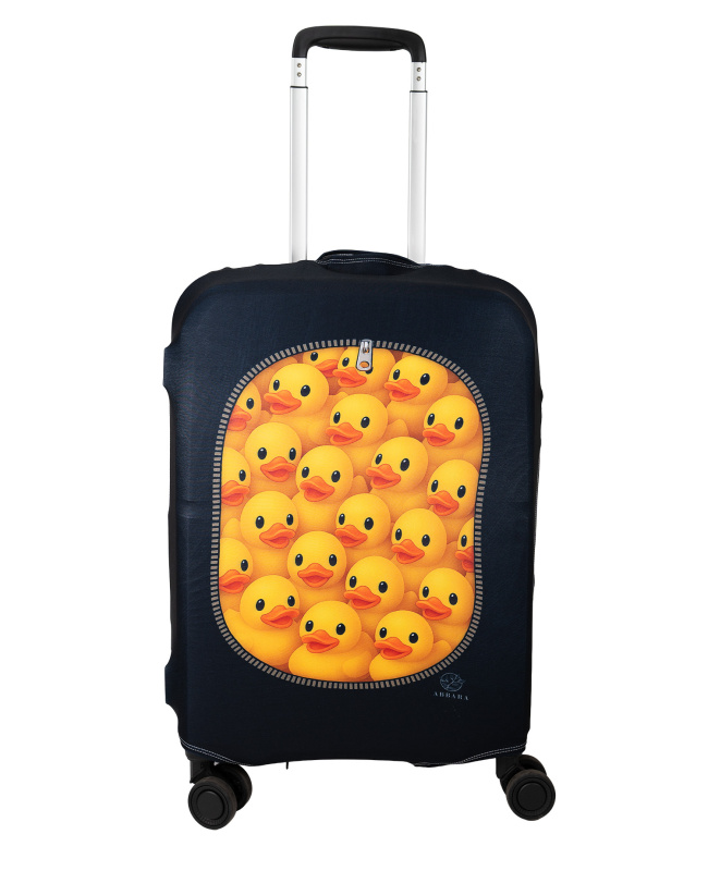 Elastický obal na kufr - “Kufr plný kačenek” - Abbara Velikost: S