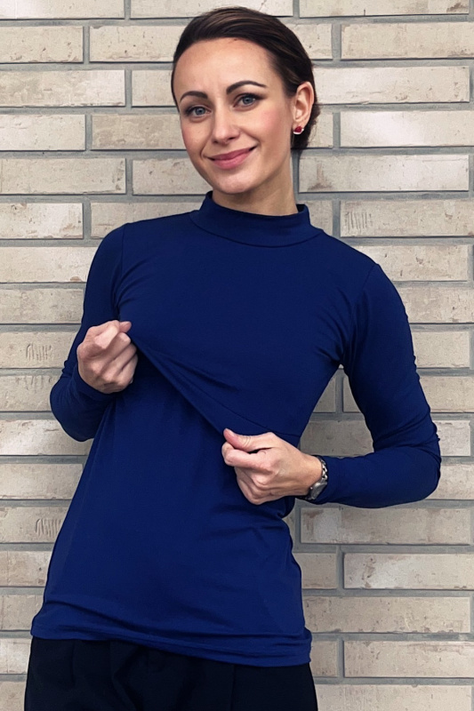 Krásná mamka Kojicí tričko Victoria MODAL deep blue Velikost: M