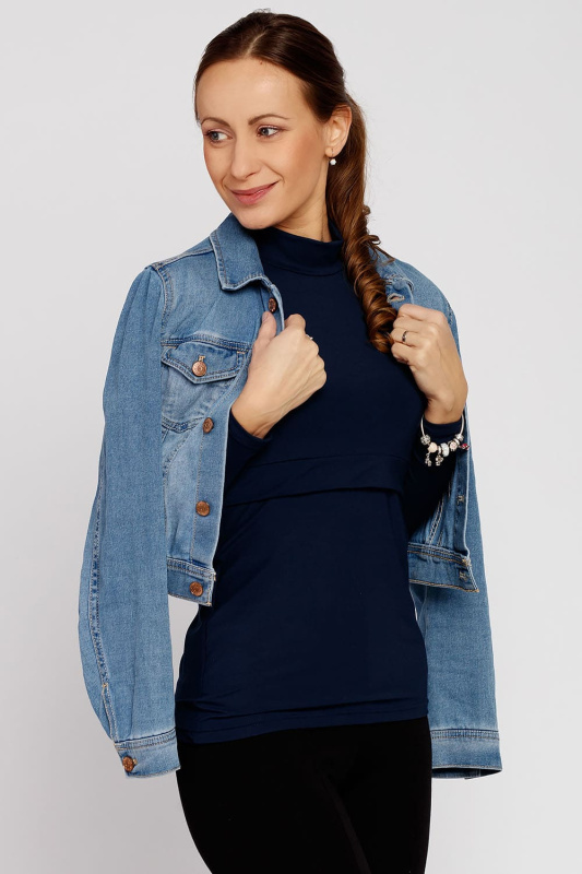 Krásná mamka Kojicí tričko Victoria MODAL navy Velikost: M