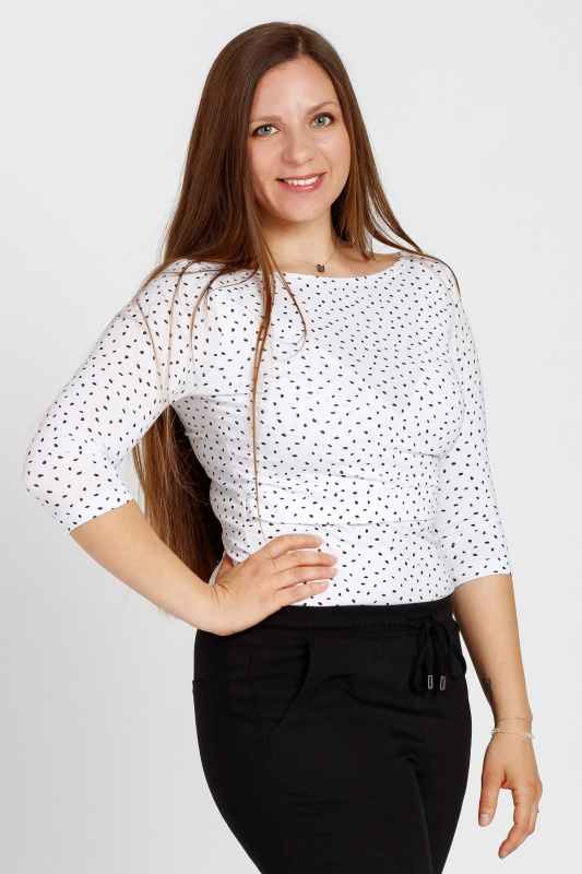 Krásná mamka Kojicí tričko RAINDROPS WHITE 3/4 Velikost: L