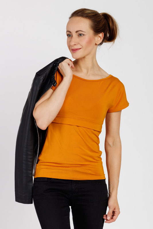 Krásná mamka Kojicí tričko Sofia MODAL honey Velikost: S