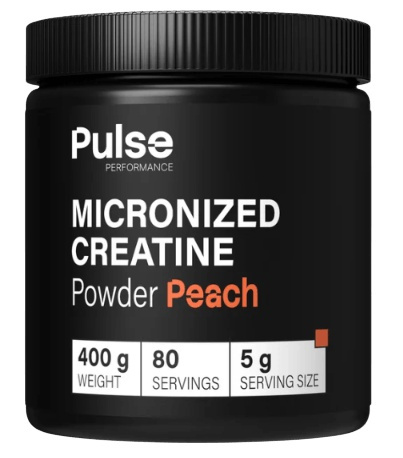 Pulse Performance Micronized Creatine Powder 400 g peach
