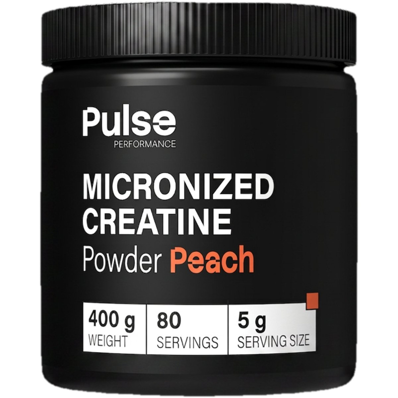 Pulse Performance Micronized Creatine Powder 400 g peach