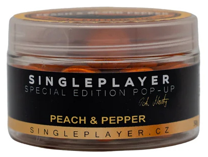 Singleplayer plovoucí boilie special edition pop-up peach & pepper 50 g - 12 mm