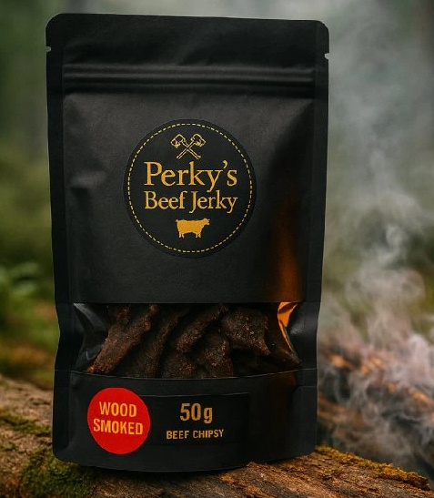 Perky´s jerky sušené hovězí maso beef chipsy (wood smoked) 50 g