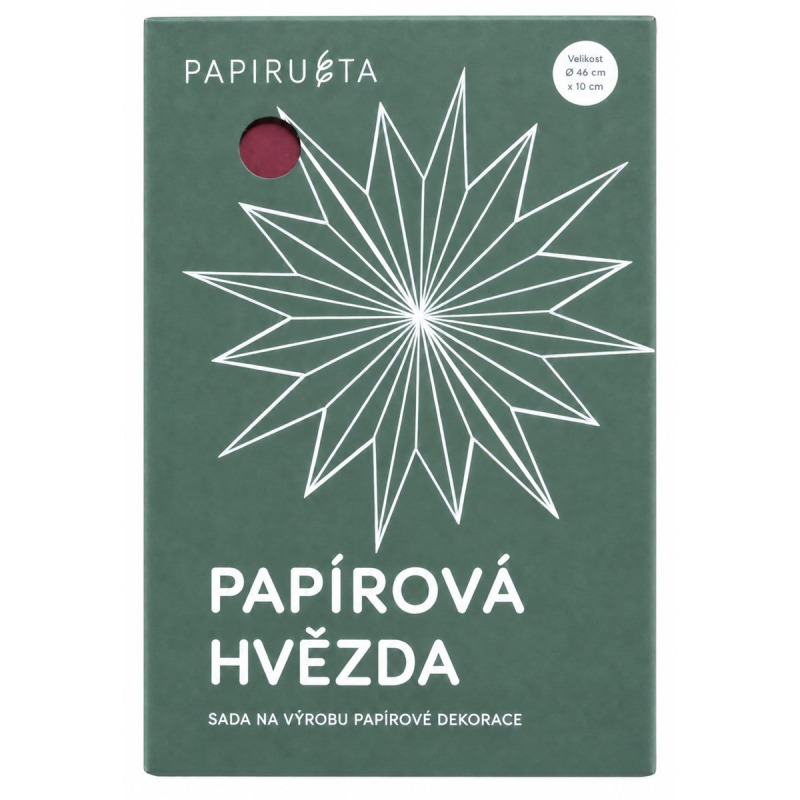 PAPIRUETA DIY papírová hvězda – vínová