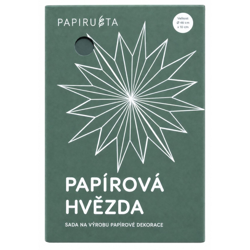 PAPIRUETA DIY papírová hvězda – tmavě zelená