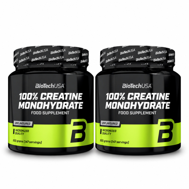 BioTech USA 100% Creatine Monohydrate 2 × 500 g