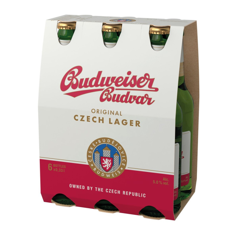Budweiser Budvar Original 6×0,33 l sklo