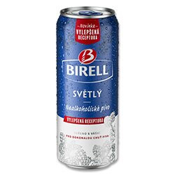 Birell - nealkoholické pivo - 0,33 l, plech