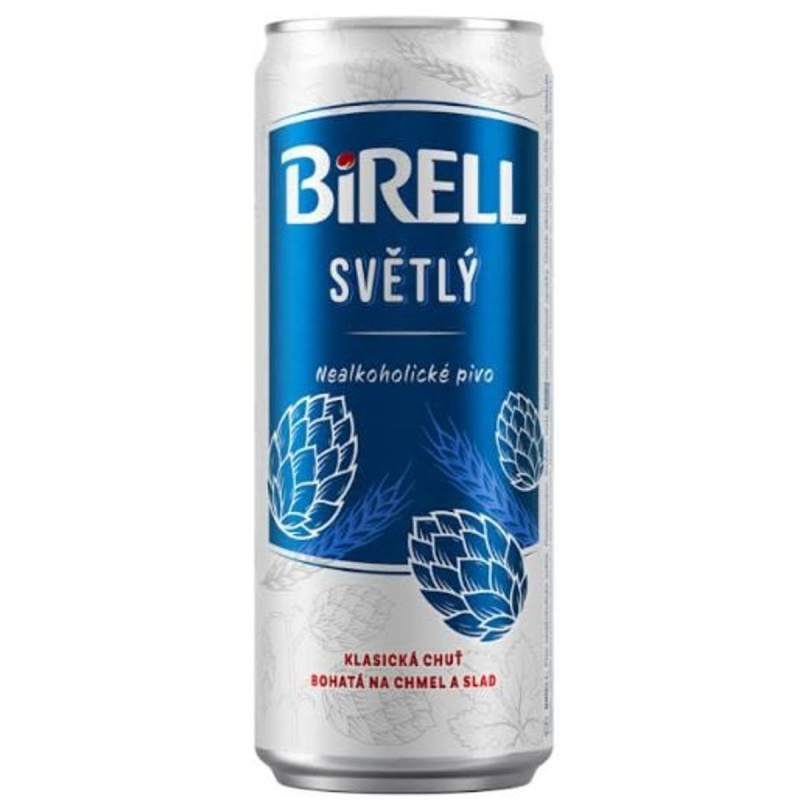 Nealkoholické pivo Birell - plech, 24 x 0,33 l