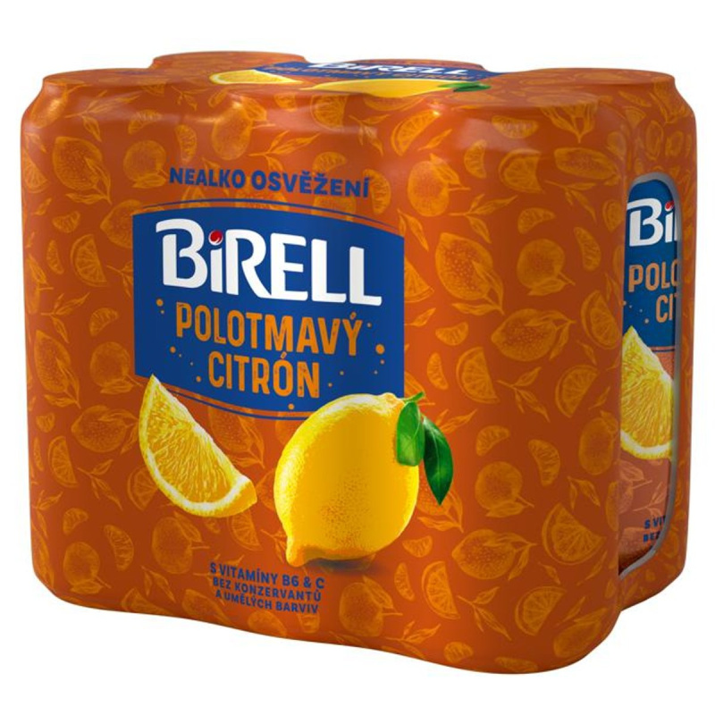Birell Polotmavý citron 6×0,5 l plech