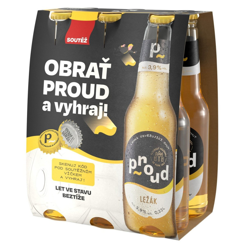 Proud ležák sklo 6×0,33 l