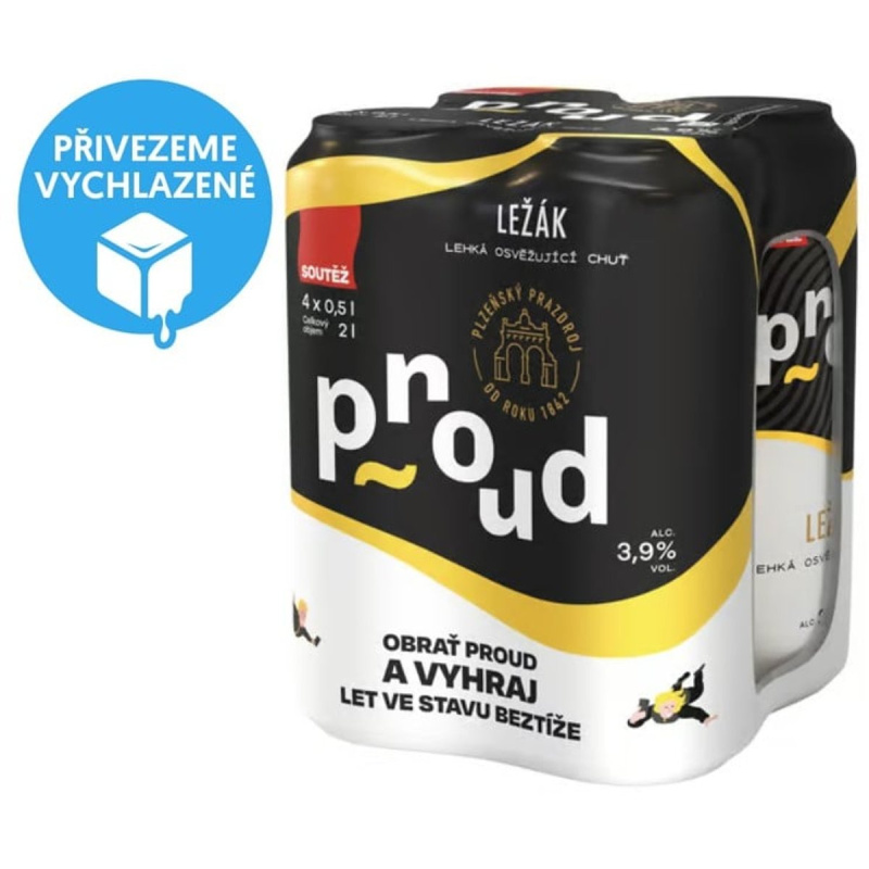 Proud ležák plech 4×0,5 l