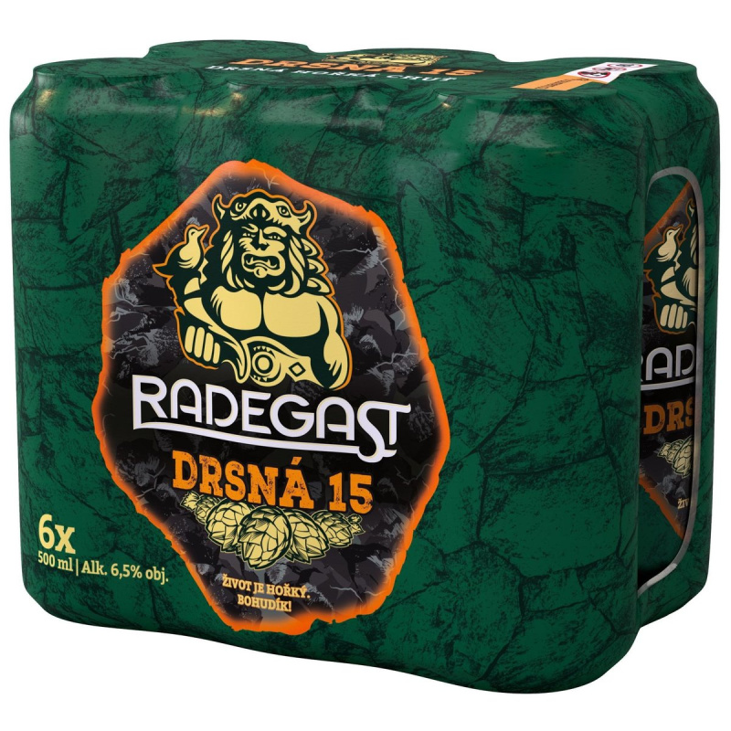 Radegast Drsná 15 pivo silné polotmavé 6×0,5 l plech