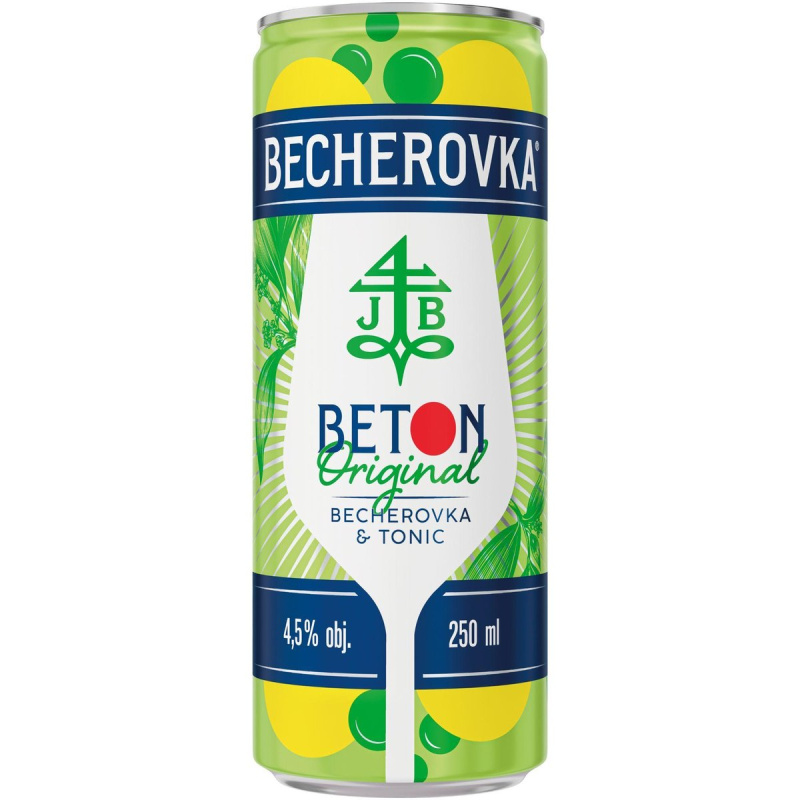 Becherovka Beton Original & Tonic 4,5% – plech