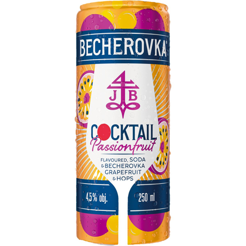 Becherovka Cocktail Passionfruit 4,5% – plech